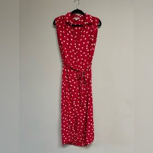 Billabong sleeveless long button down floral dress